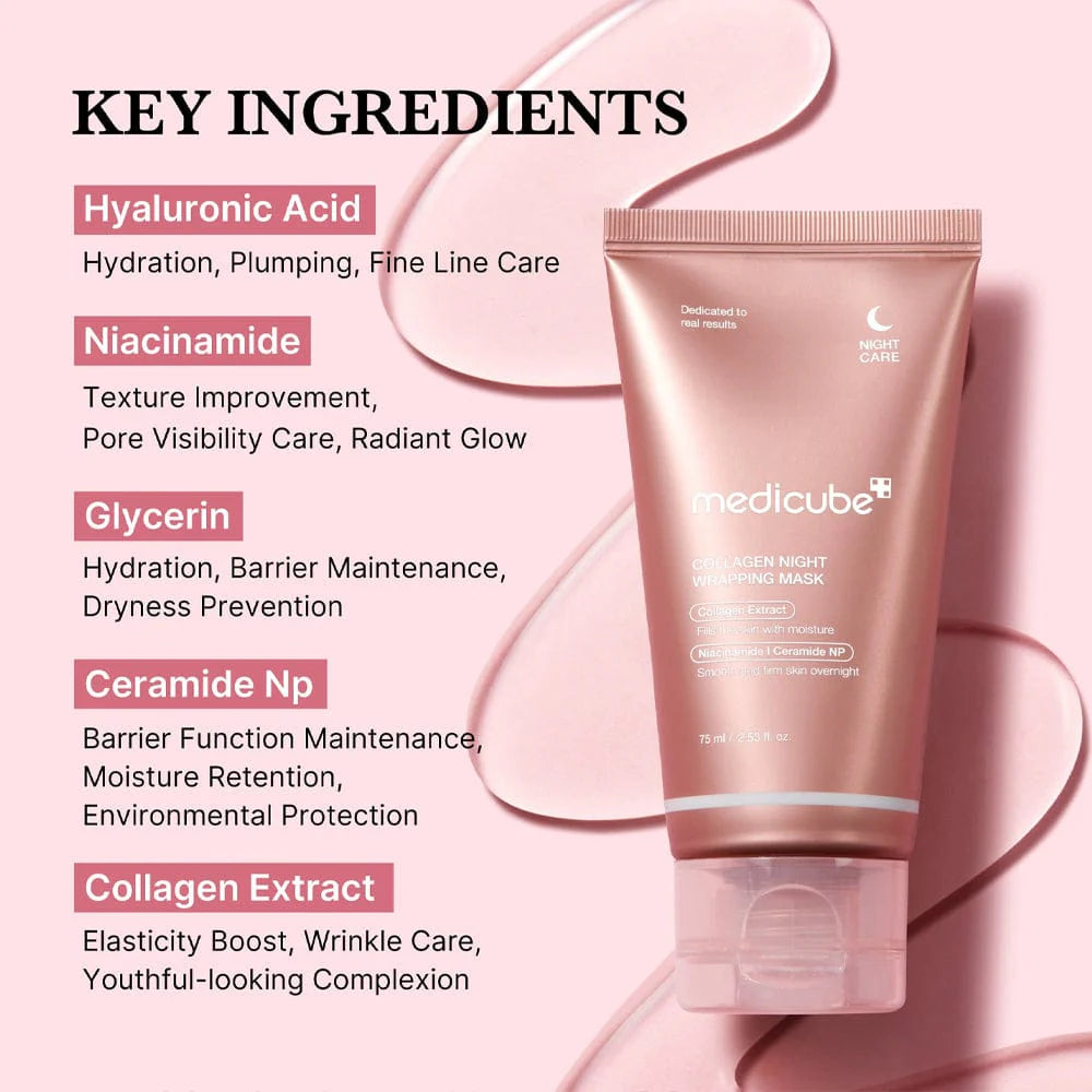 Medicube Collagen Night Wrapping Mask | Overnight Firming & Hydrating Sleeping Mask (75ml)