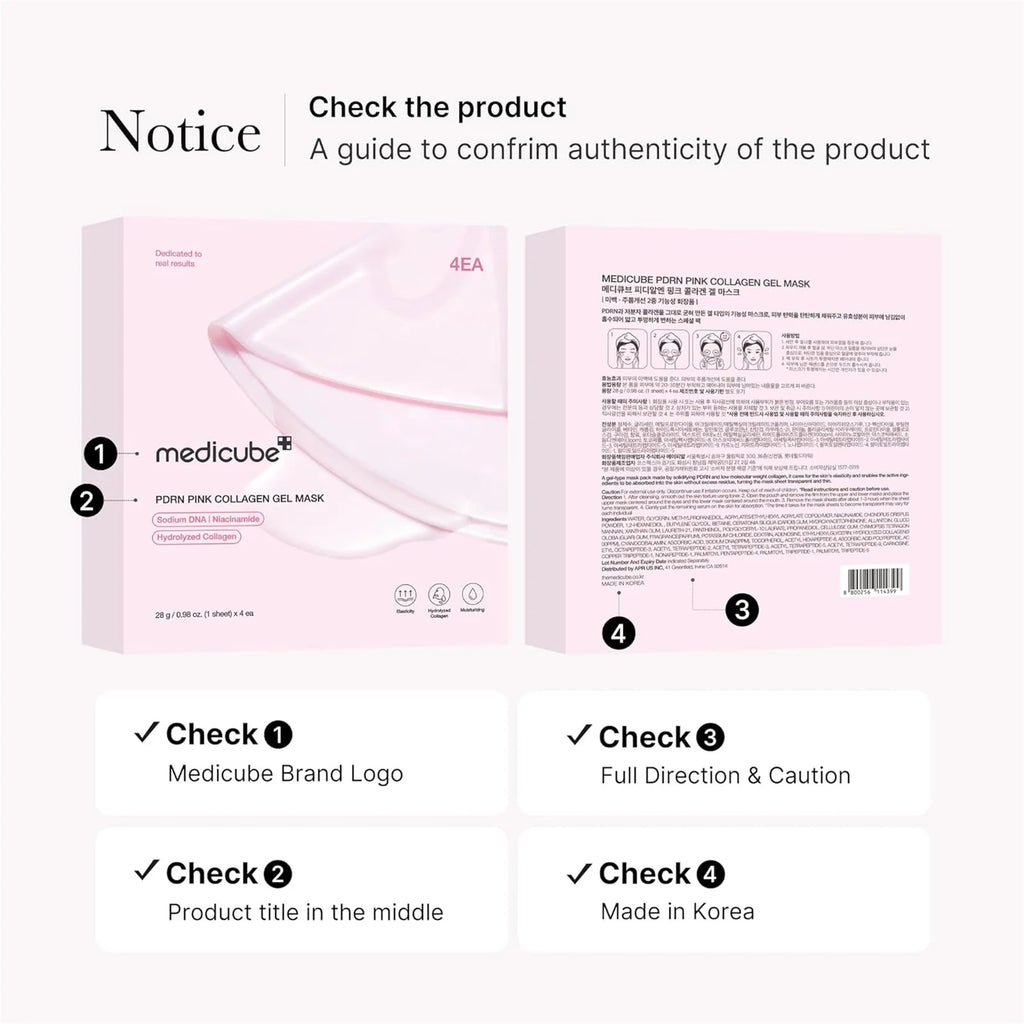Medicube PDRN Pink Collagen Gel Mask | Firming & Glow Hydrogel Mask (28g)