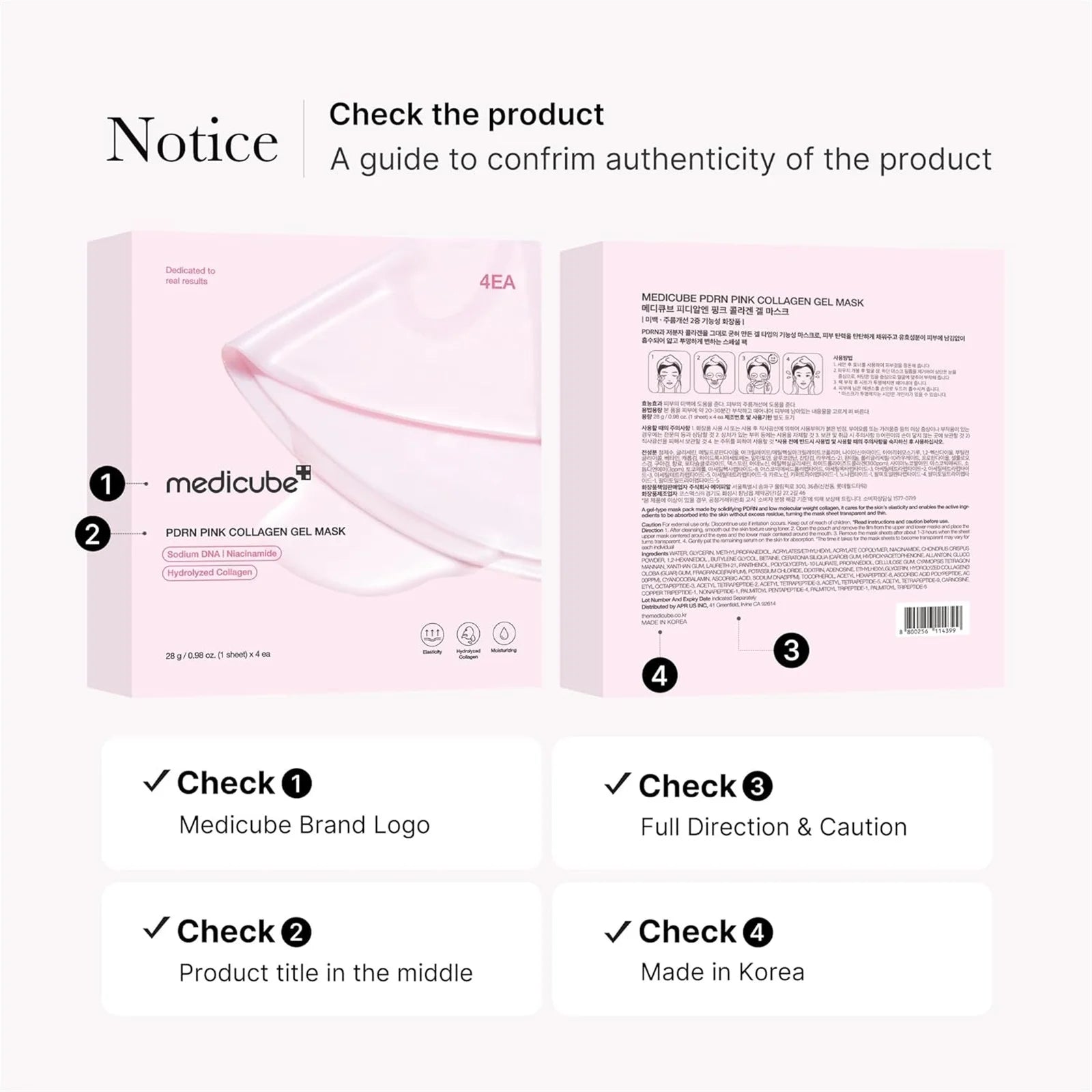 Medicube PDRN Pink Collagen Gel Mask | Firming & Glow Hydrogel Mask (28g)